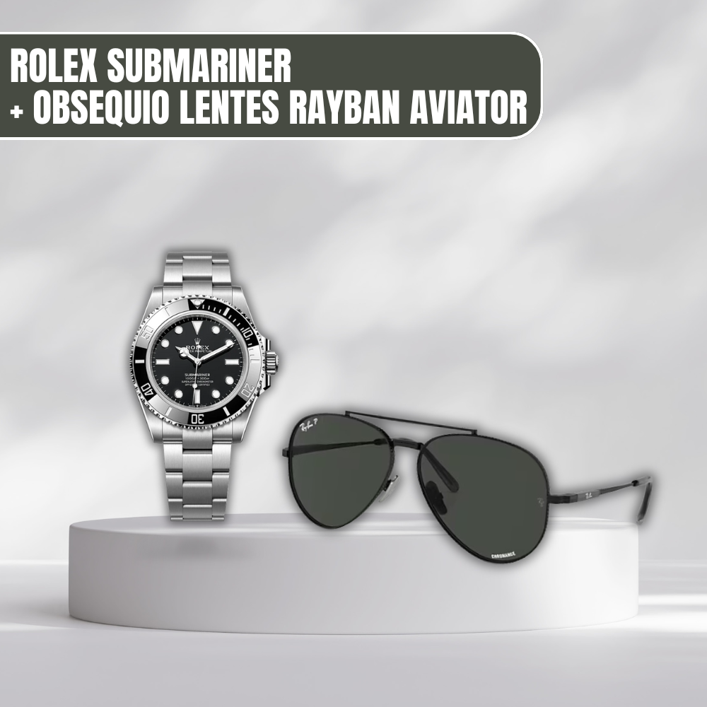 PROMOCIÓN - COMPRA 1 Y LLEVA 2 [ 1 ROLEX SUBMARINER + 1 GAFAS RAYBAN TIPO PILOTO] Últimas unidades en stock